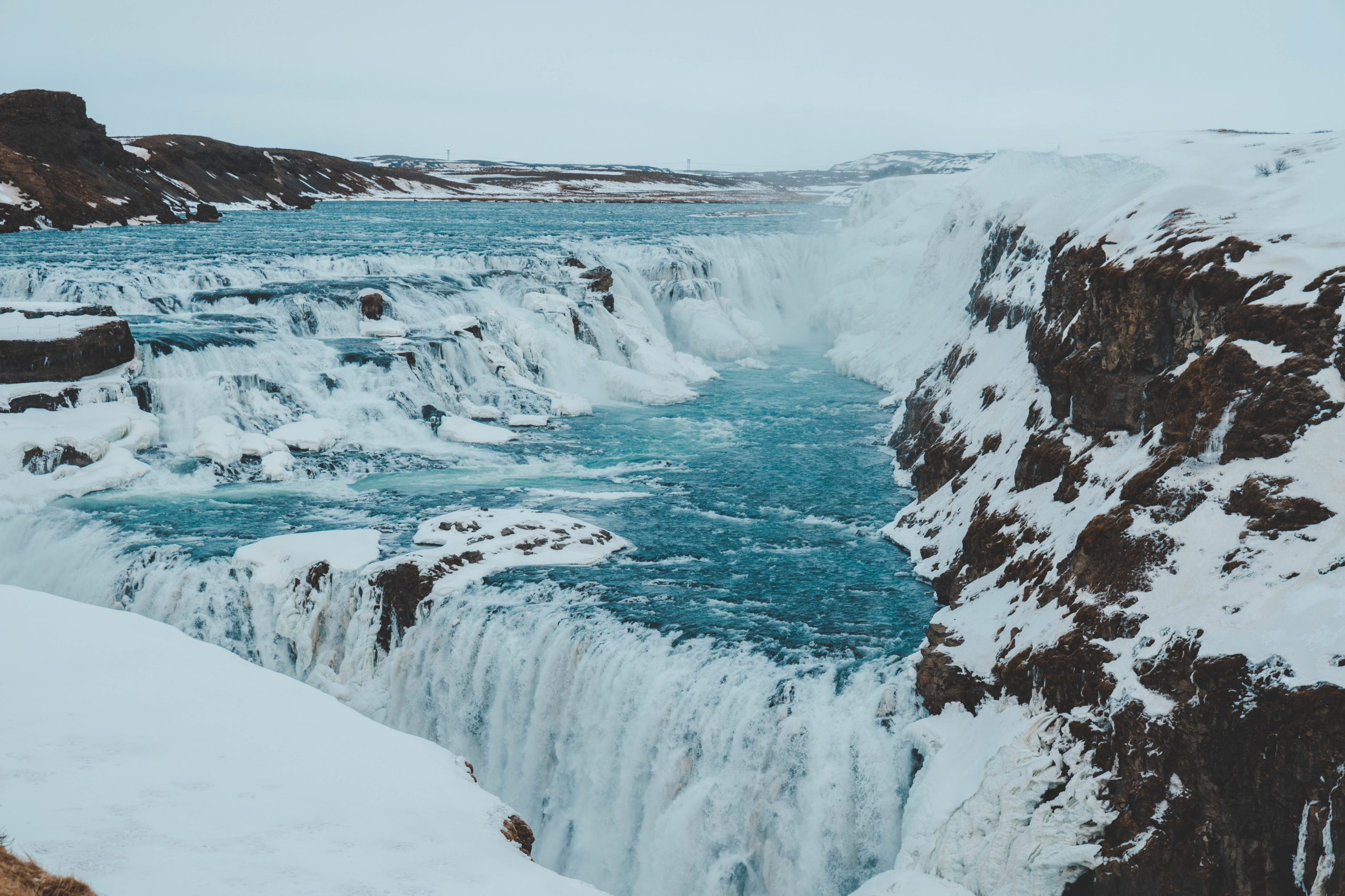 Gullfoss Iceland winter