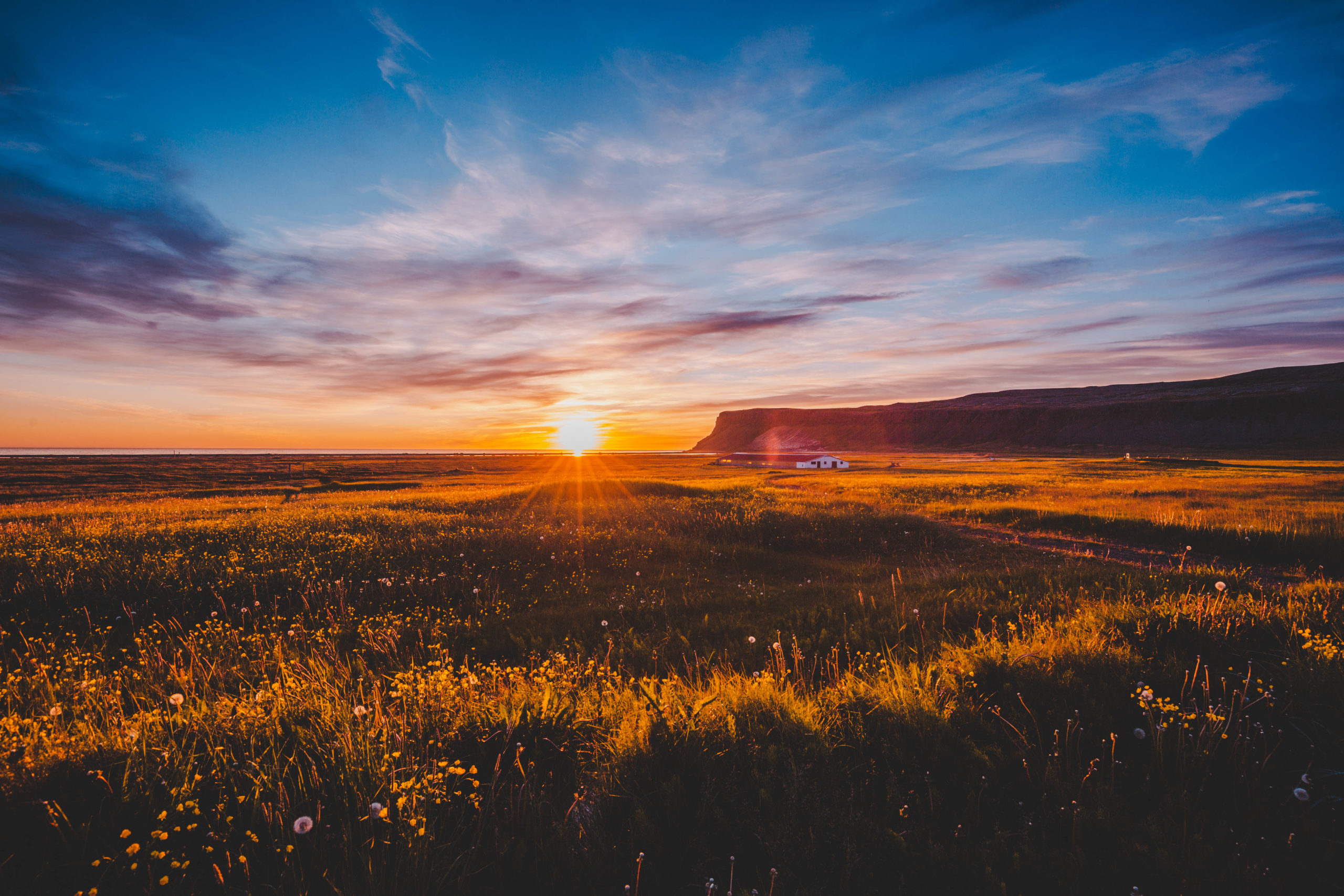 Sunset Breidavik Westfjord