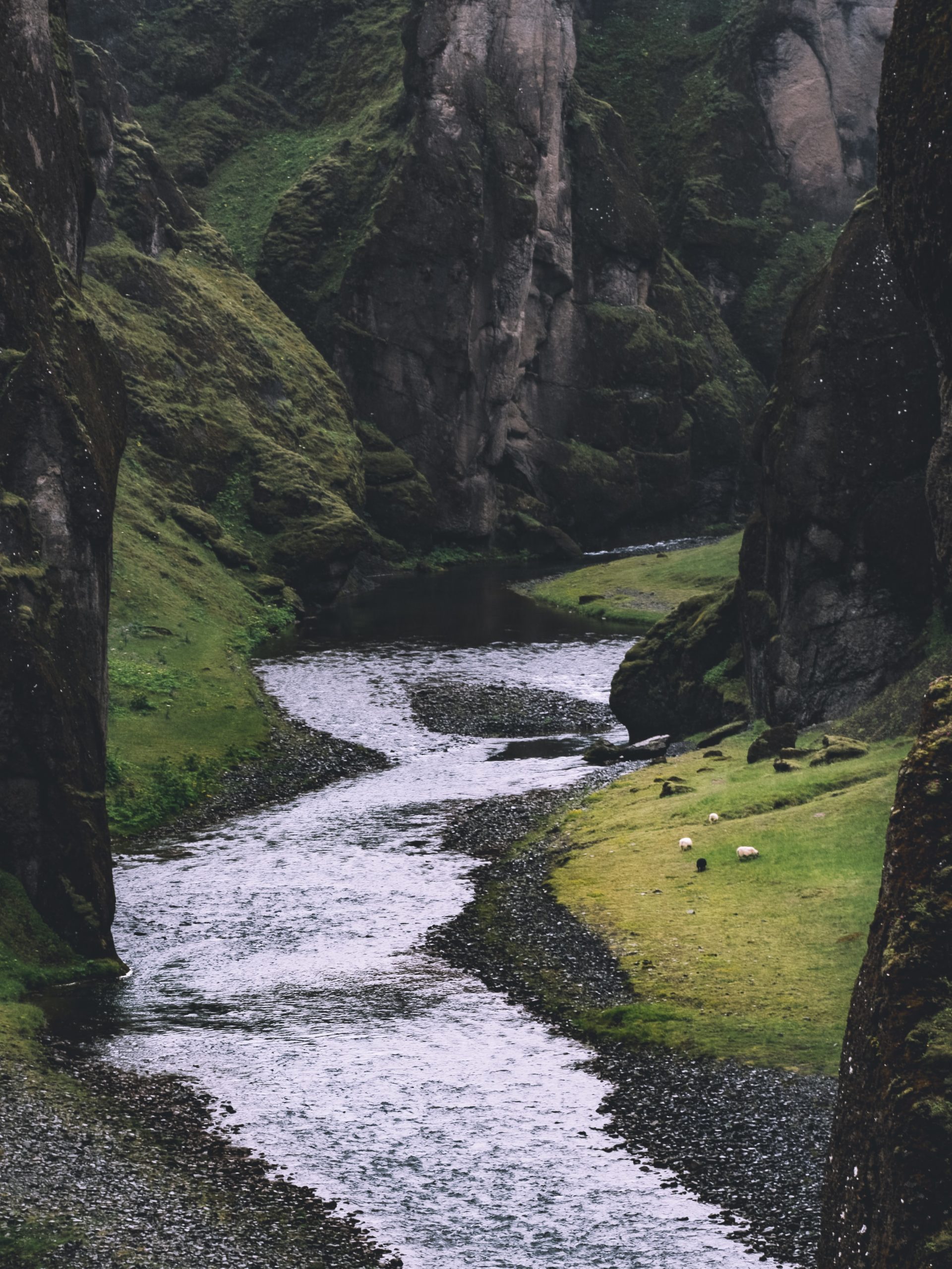 A winding river in Iceland