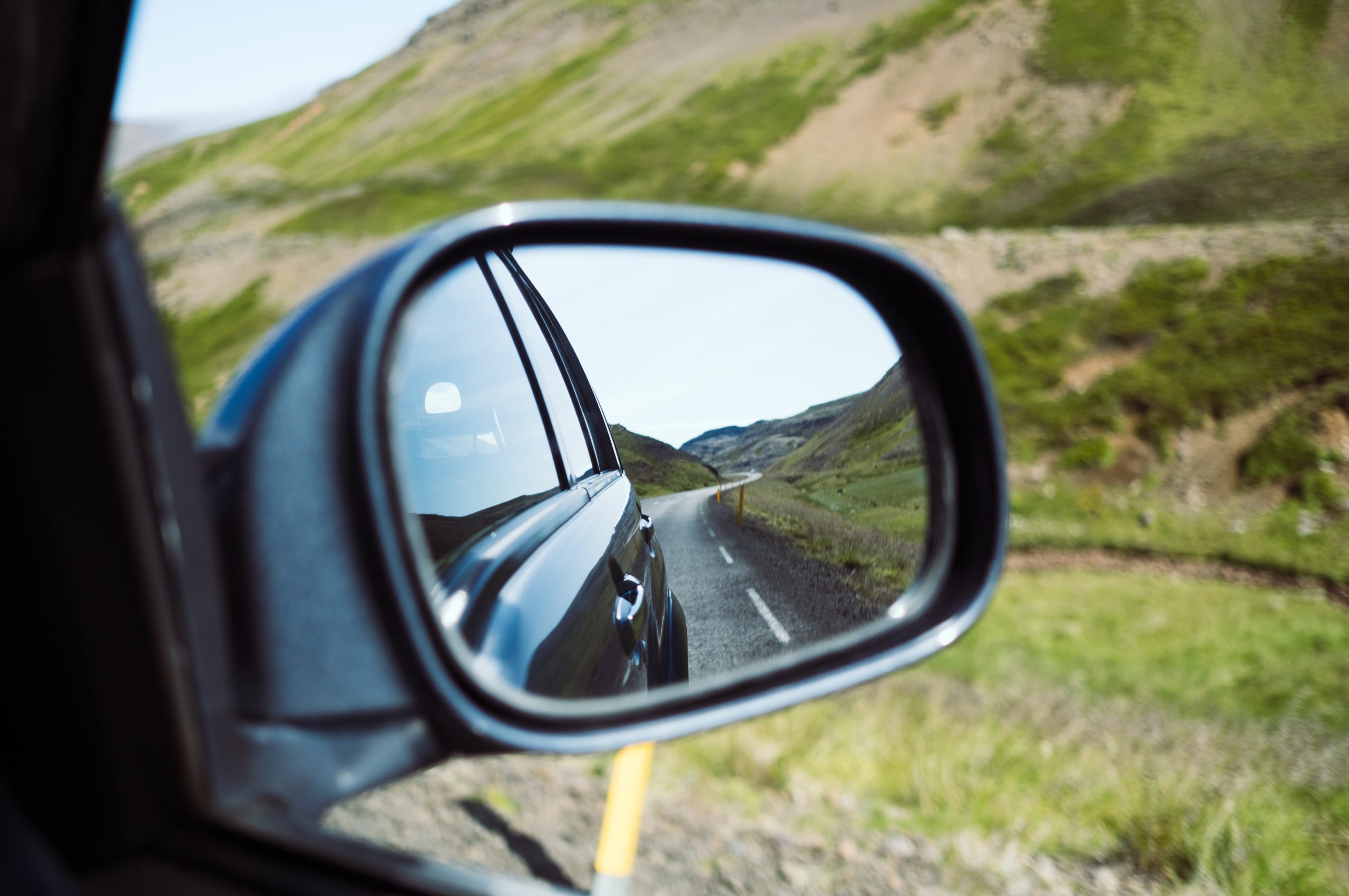 Driving in Iceland's Golden Circle in summer