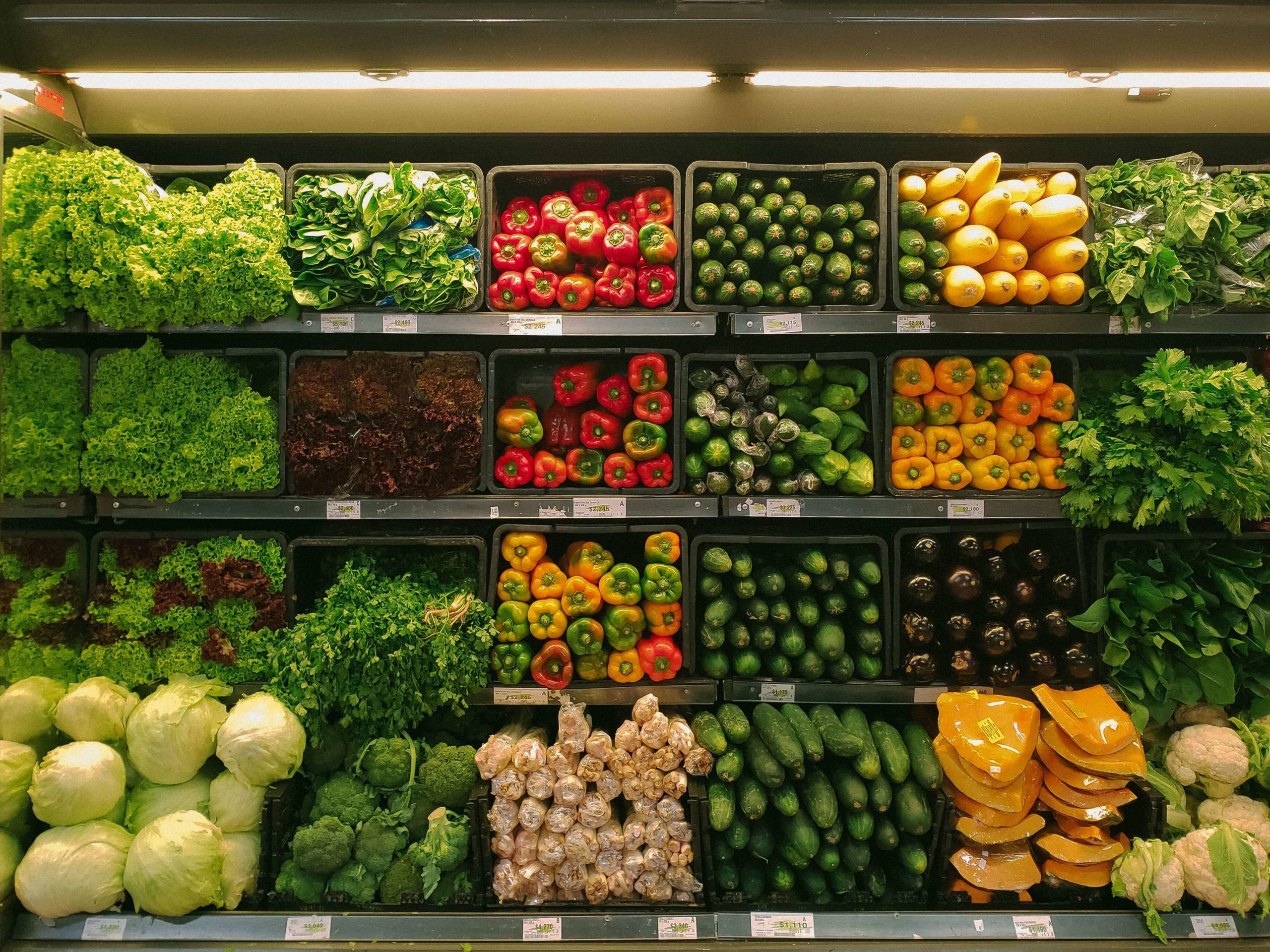 Fruit and vegetables on sale in Iceland